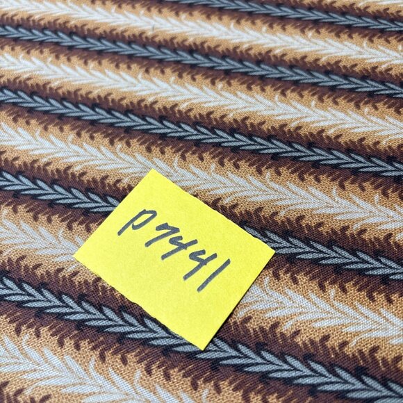Jo Morton for Andover Fabrics Brown & Beige Chevron Print Quilting Cotton 15x22" - Picture 5 of 5
